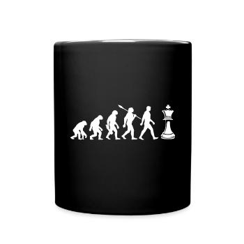 Evolution - Schach - Schachspieler - Tasse einfarbig - Schwarz - Vorne