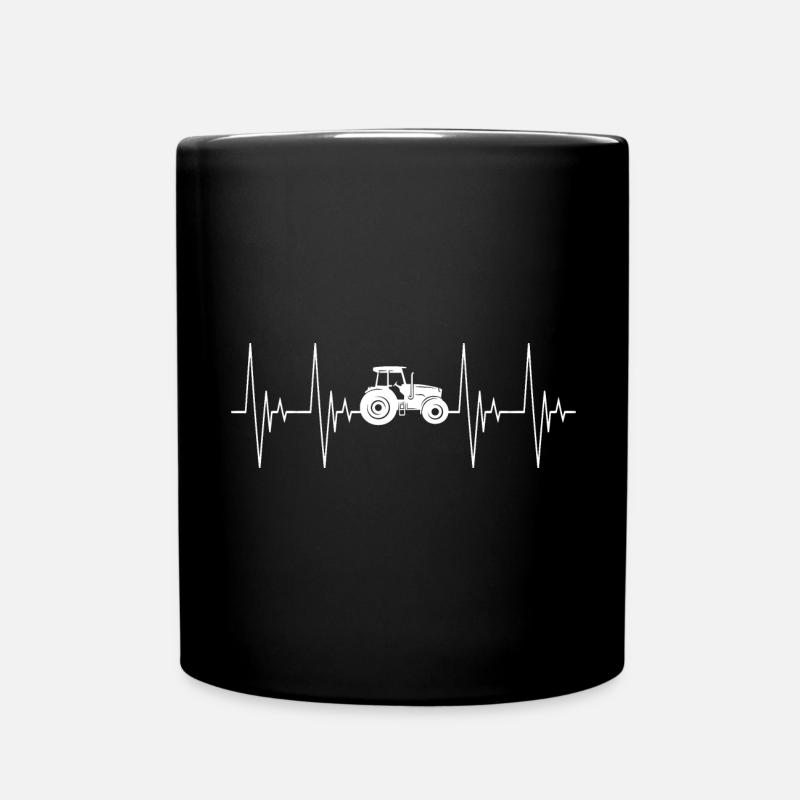 Tracteur Heartbeat ECG Véhicule agricole - Mug uni - noir