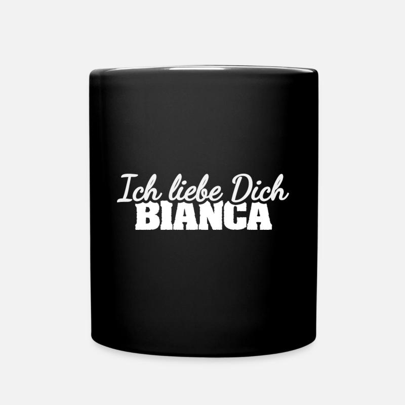 Liebe Bianca - Tasse einfarbig - Schwarz