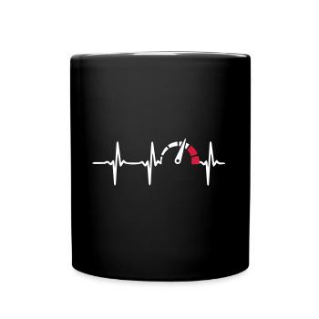 Heart Beat Speed Bike - Tasse einfarbig - Schwarz - Vorne