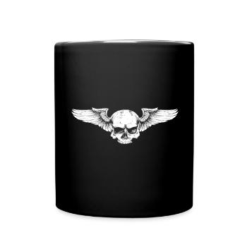 Ailes de crâne - Mug uni - noir - Devant