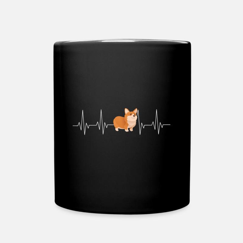 CORGI HEARTBEAT - Mug uni - noir