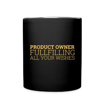 "Product Owner Scrum" | "Scrum Master" - Full Colour Mug - black - Front