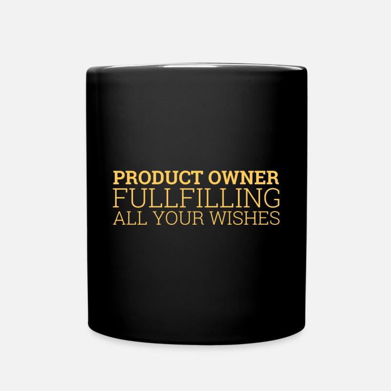 "Product Owner Scrum" | "Scrum Master" - Tasse einfarbig - Schwarz