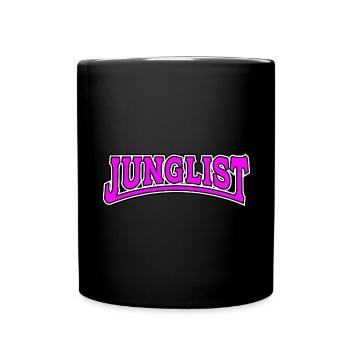 DNB Damen Pink Junglist | Ursprüngliche Jungliste - Tasse einfarbig - Schwarz - Vorne