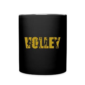 Beach Volley Frauen Volleyball Sport Geschenk - Tasse einfarbig - Schwarz - Vorne