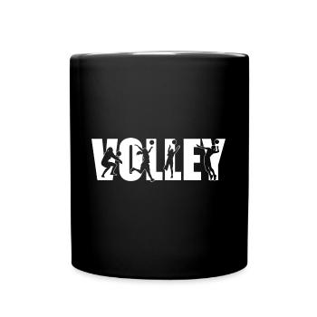 Beach Volley Frauen Volleyball Sport Geschenk - Tasse einfarbig - Schwarz - Vorne