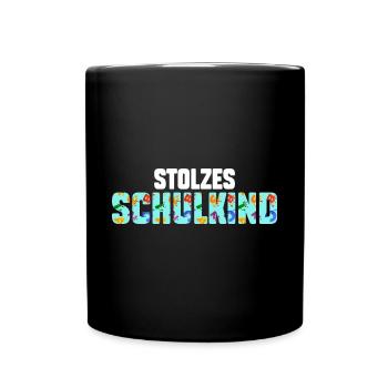 Schüler Schulanfang Einschulung Schulkind - Tasse einfarbig - Schwarz - Vorne