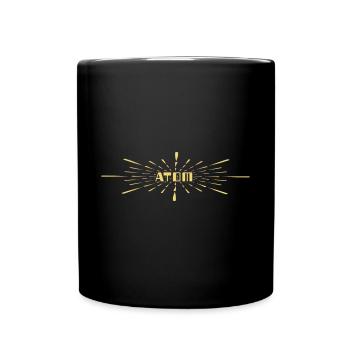 Name Atom Atomar Chemistry Neutron Electron - Full Colour Mug - black - Front