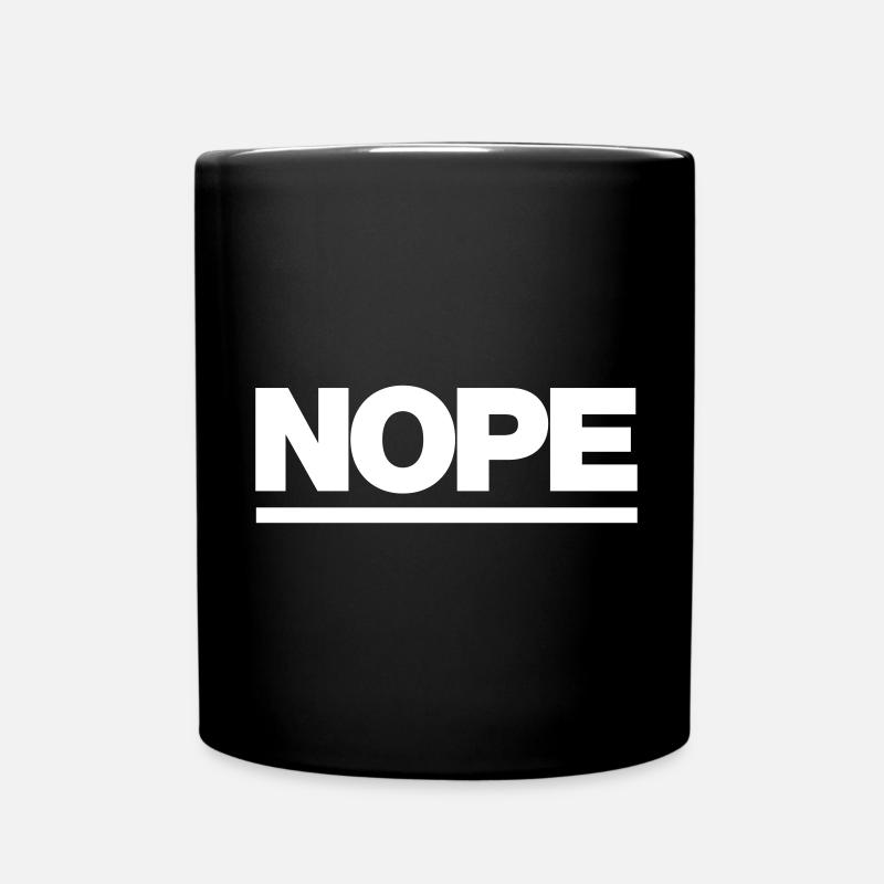 NOPE - Full Colour Mug - black