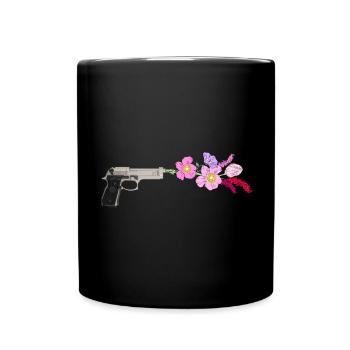 Flower Gun - Full Colour Mug - black - Front