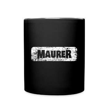 Maurer - Tasse einfarbig - Schwarz - Vorne