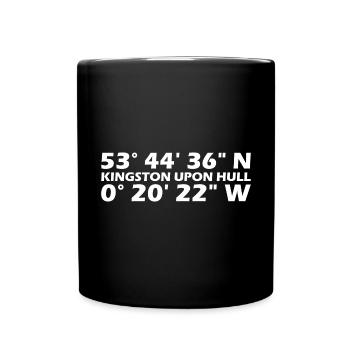 Kingston upon Hull Coordinates - Full Colour Mug - black - Front