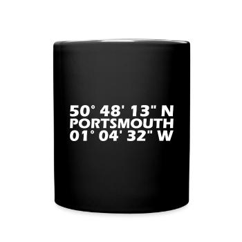 Portsmouth Coordinates - Full Colour Mug - black - Front