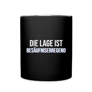Die Lage ist besäufniserregend Vaporwave Party - Tasse einfarbig - Schwarz - Vorne