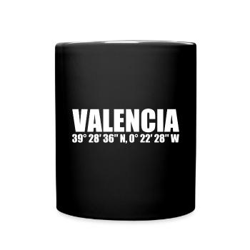 Coordonnées de Valence - Mug uni - noir - Devant