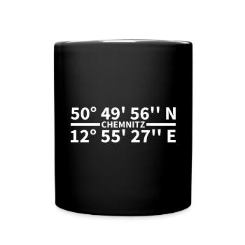 Coordonnées de Chemnitz - Mug uni - noir - Devant