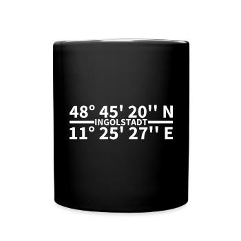 Coordonnées d’Ingolstadt - Mug uni - noir - Devant