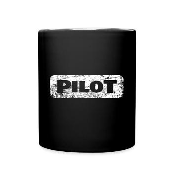 Pilot by profession - Full Colour Mug - black - Front