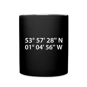 Coordonnées de York - Mug uni - noir - Devant
