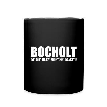 Bocholt Koordinaten - Tasse einfarbig - Schwarz - Vorne