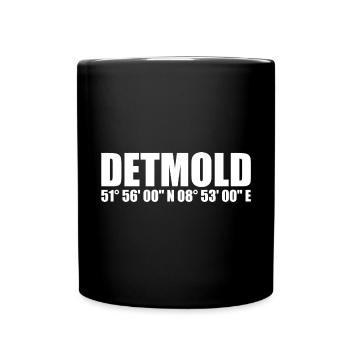 Detmold Koordinaten - Tasse einfarbig - Schwarz - Vorne