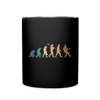 Human Evolution Guitar Band Retro Vintage - Mug uni - noir - Devant