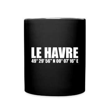 Le Havre Coordinates - Full Colour Mug - black - Front