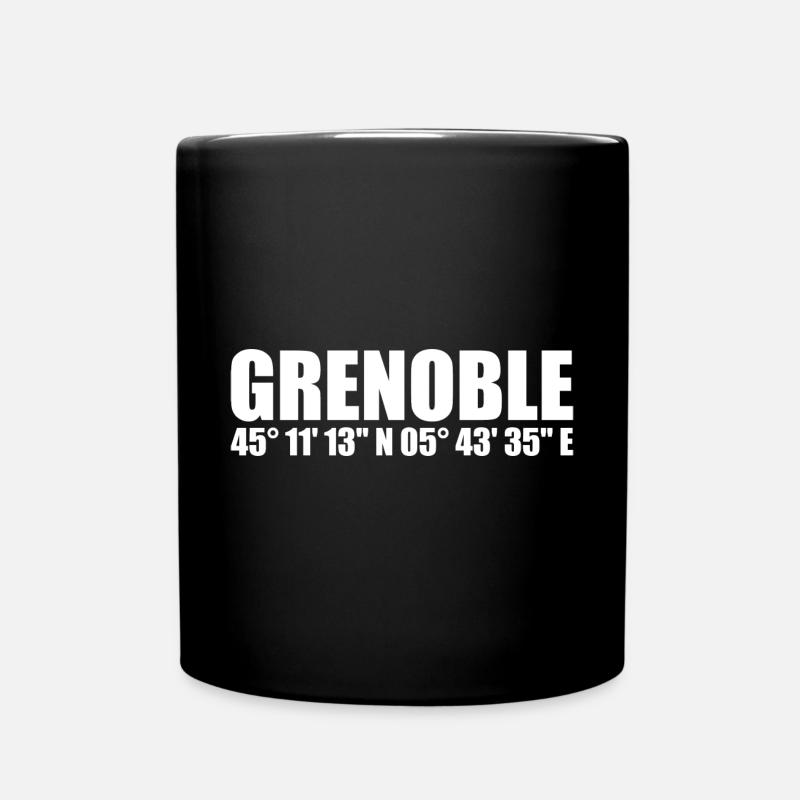 Coordonnées de Grenoble - Mug uni - noir