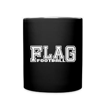 Flag Football Spielerin und Spieler Design - Tasse einfarbig - Schwarz - Vorne