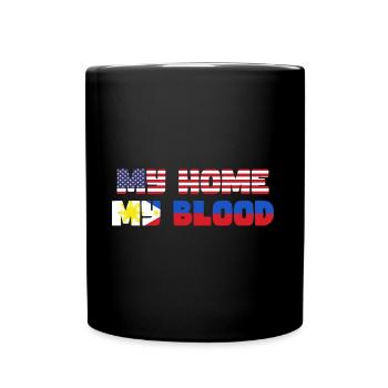 Patriotisches USA Design für stolze Pinoys - Tasse einfarbig - Schwarz - Vorne