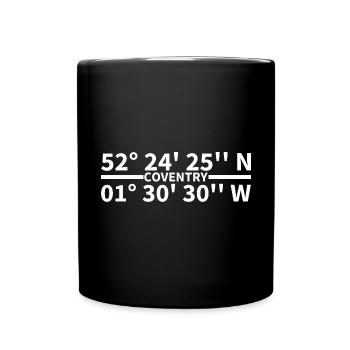 Coventry Koordinaten - Tasse einfarbig - Schwarz - Vorne
