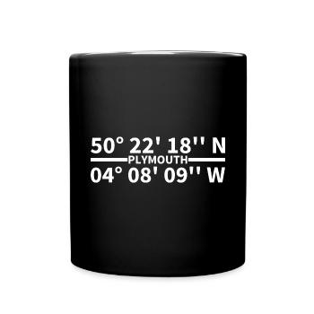 Coordonnées de Plymouth - Mug uni - noir - Devant