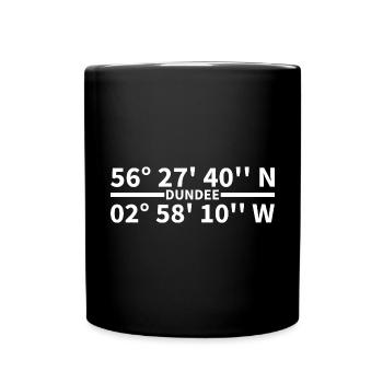 Dundee coordinates - Full Colour Mug - black - Front