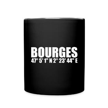 Bourges coordinates - Full Colour Mug - black - Front