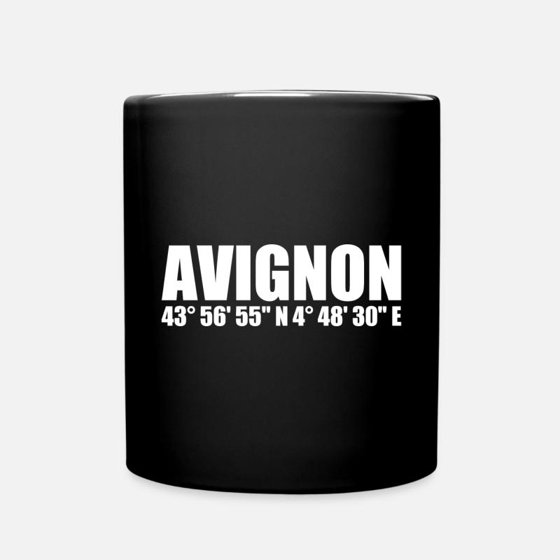 Coordonnées d’Avignon - Mug uni - noir