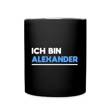 Alexander Name Spruch für stolze Alexander - Tasse einfarbig - Schwarz - Vorne