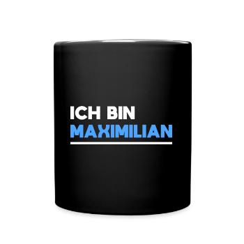 Maximilian Name Spruch für stolze Maximilians - Tasse einfarbig - Schwarz - Vorne