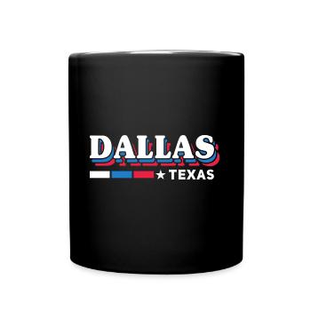 Texas Colors Dallas Design für stolze Texaner - Tasse einfarbig - Schwarz - Vorne