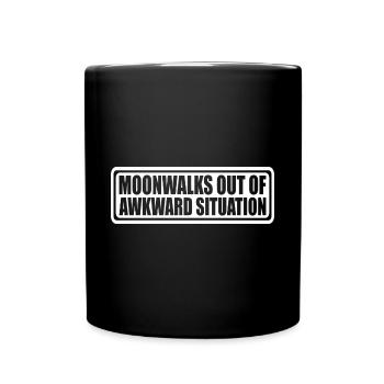 Moonwalks Out Of Awkward Situation 4 - Full Colour Mug - black - Front
