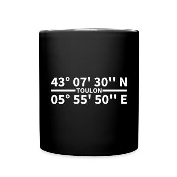 Toulon coordinates - Full Colour Mug - black - Front