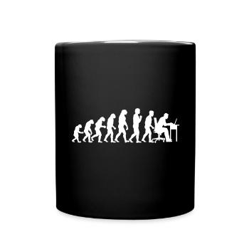 Evolution Computer Technician Nerd Programming - Full Colour Mug - black - Front