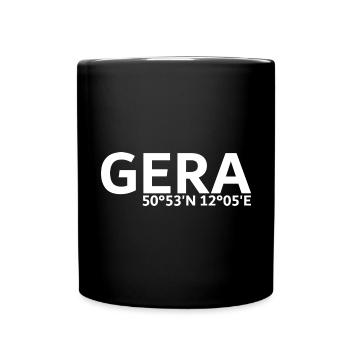 Gera coordinates - Full Colour Mug - black - Front