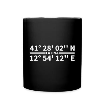 Coordonnées latines - Mug uni - noir - Devant