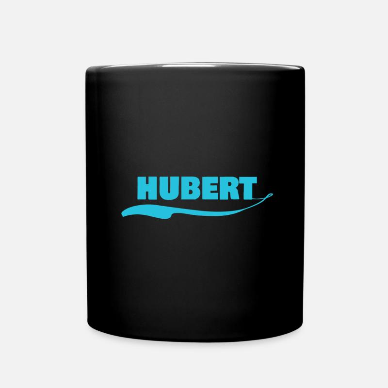 Namensschild hubert - Tasse einfarbig - Schwarz