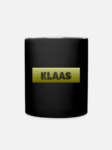 Vorname Klaas - Tasse einfarbig - Schwarz