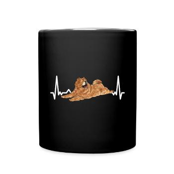 Chow Chow Hund - Tasse einfarbig - Schwarz - Vorne