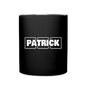Nom de l’homme Patrick - Mug uni - noir - Devant