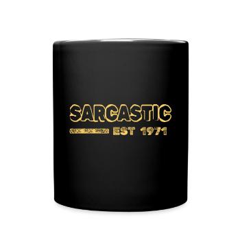 Sarcastic 1971 - Tasse einfarbig - Schwarz - Vorne