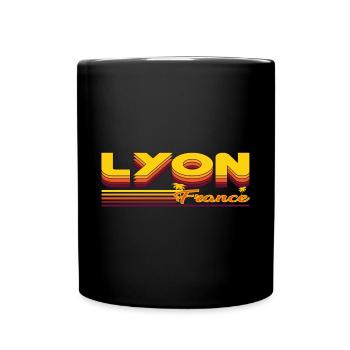 Lyon, summer holiday design - Full Colour Mug - black - Front